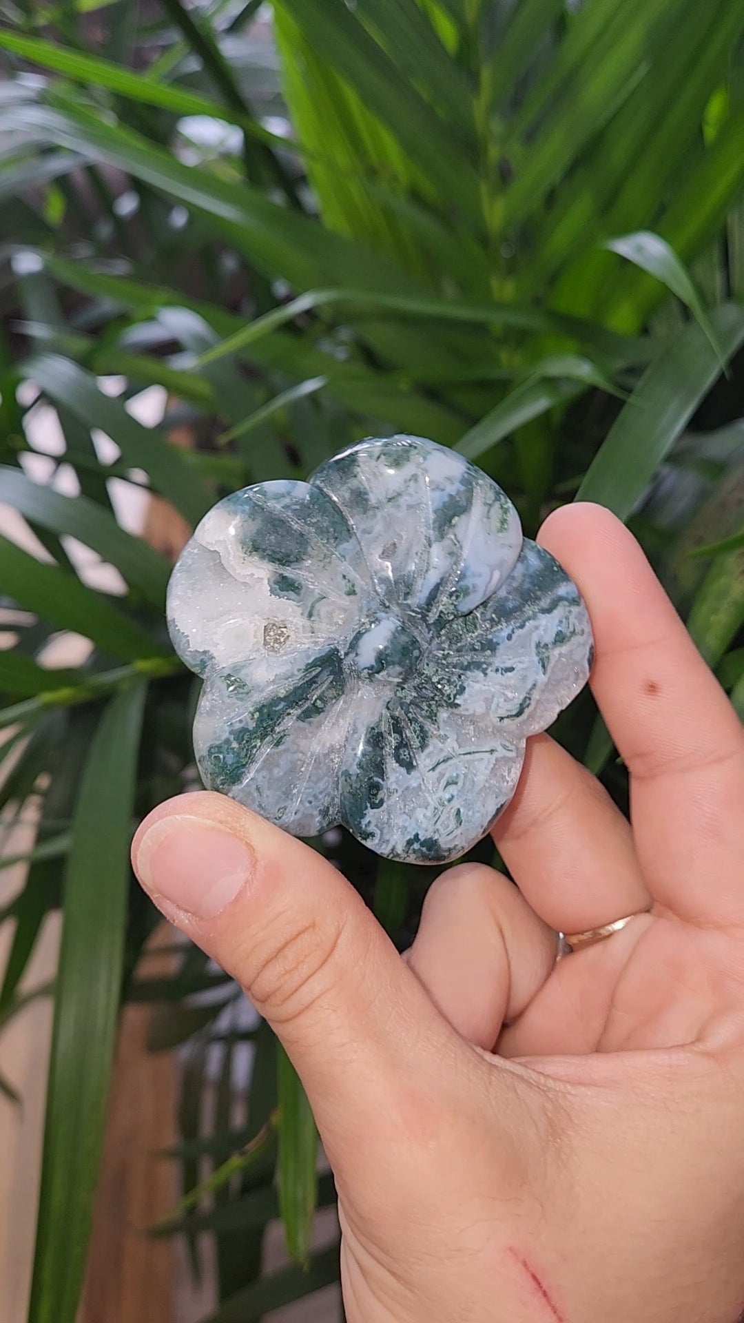 Moss Agate Flower