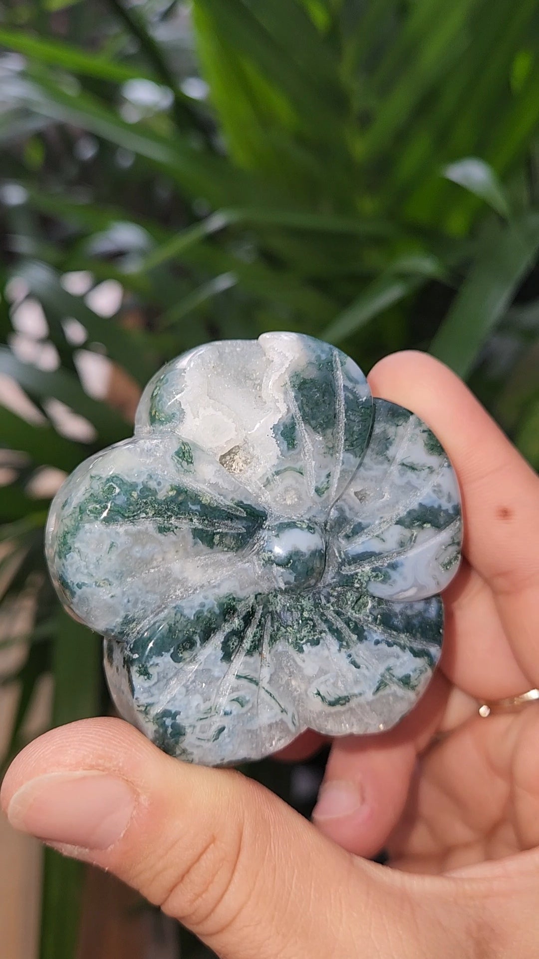 Moss Agate Flower