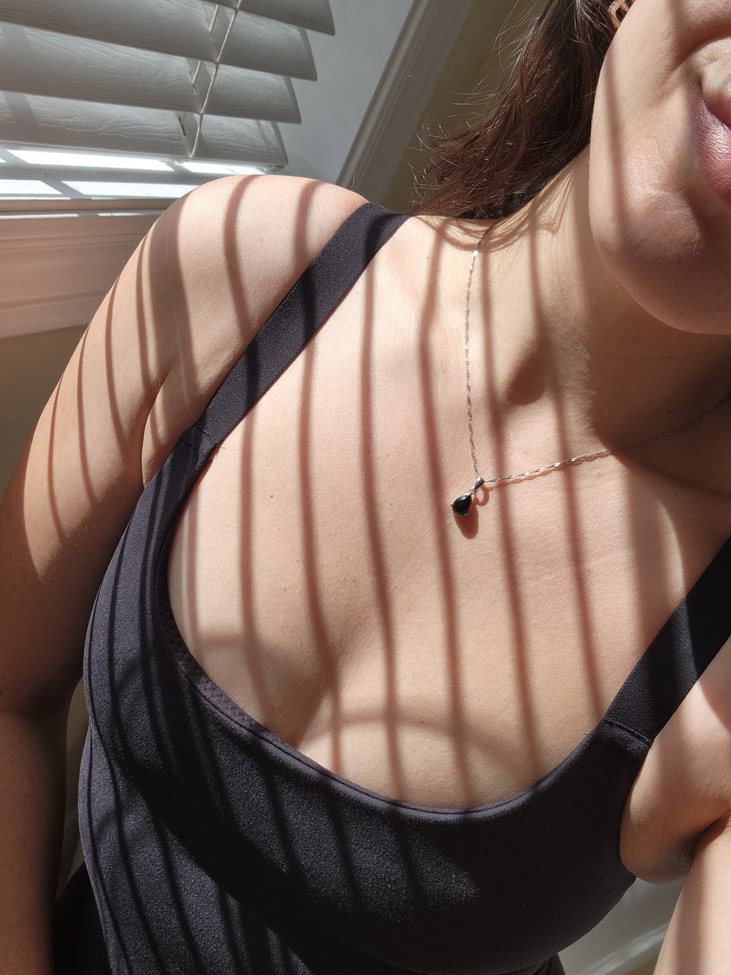 Black Tourmaline Necklace Pendant | 925 Sterling Silver