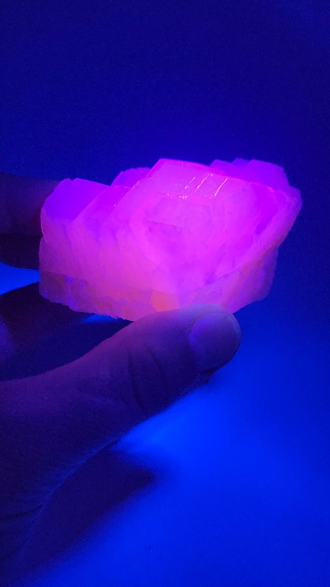 UV Reactive Pink Calcite