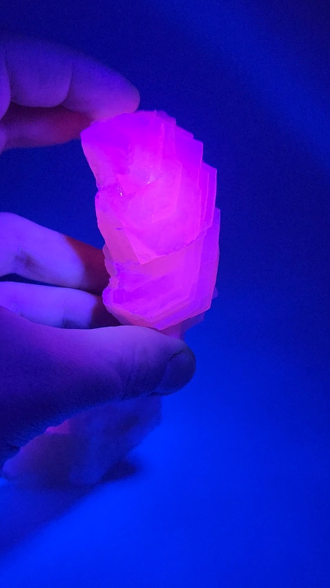 UV Reactive Pink Calcite