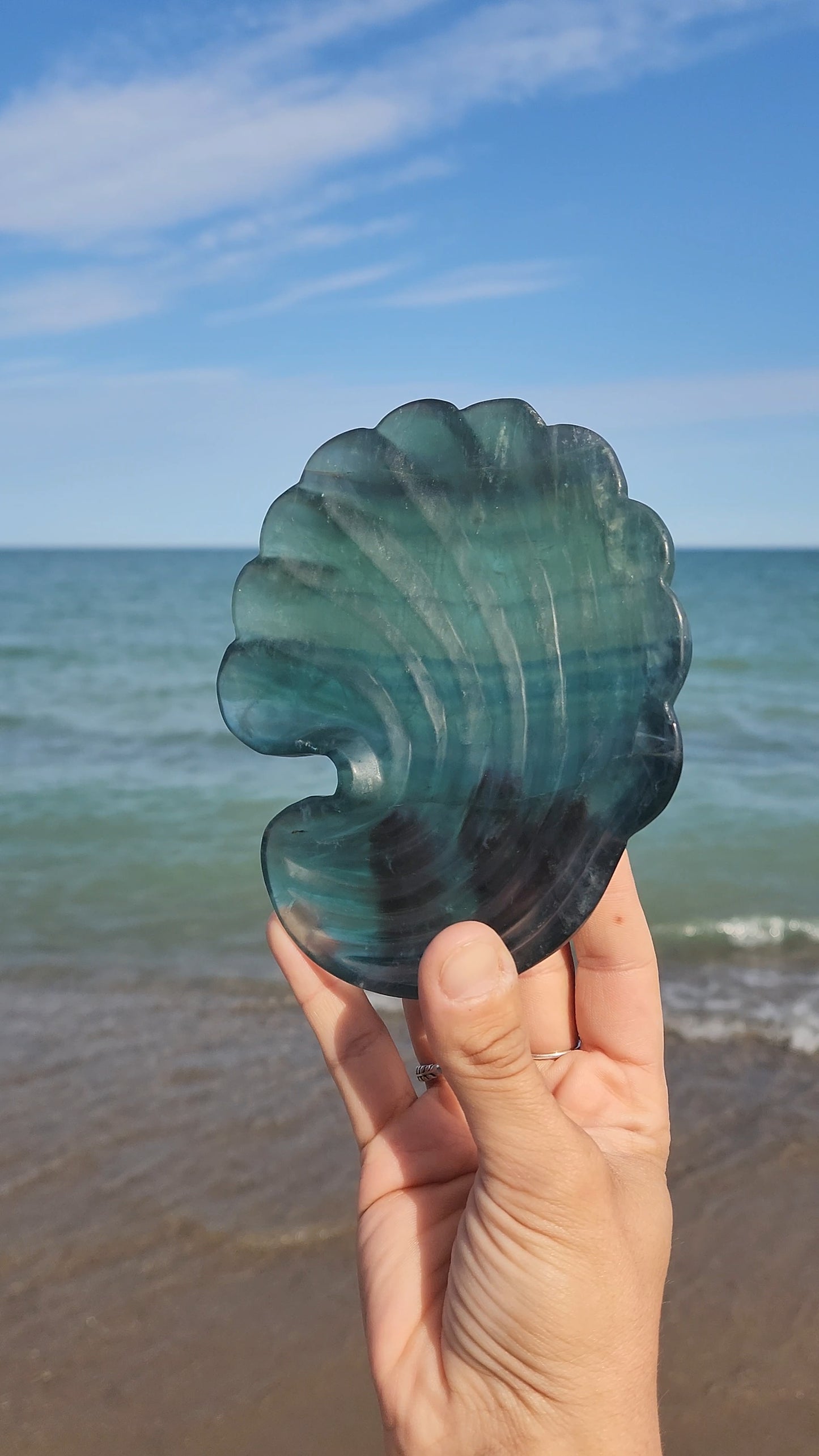 Fluorite Shell Dish
