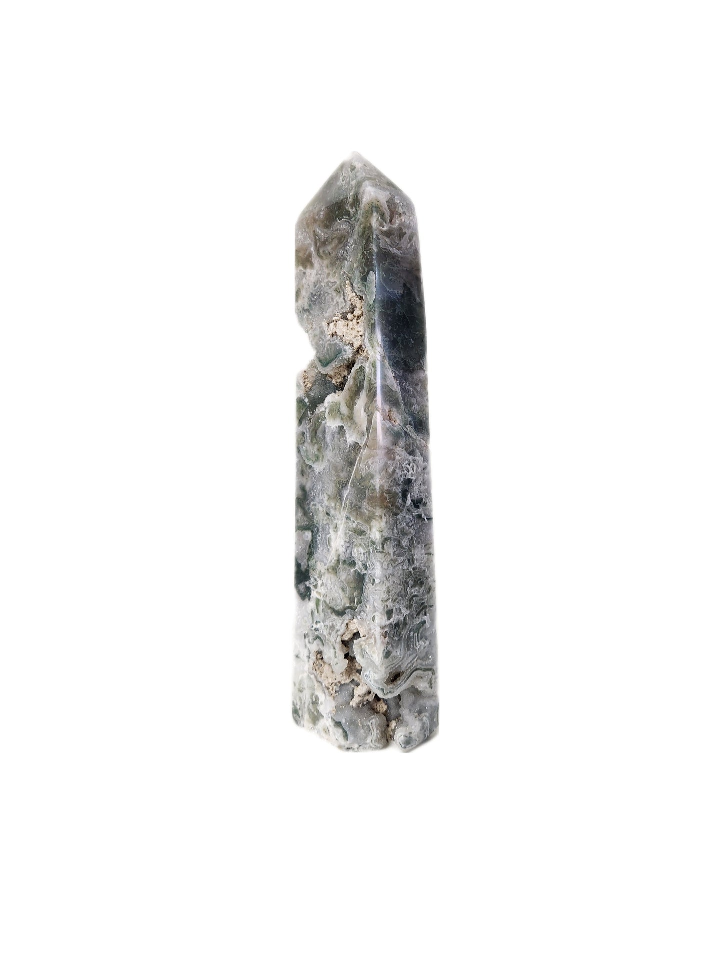 Moss Agate Tower Large