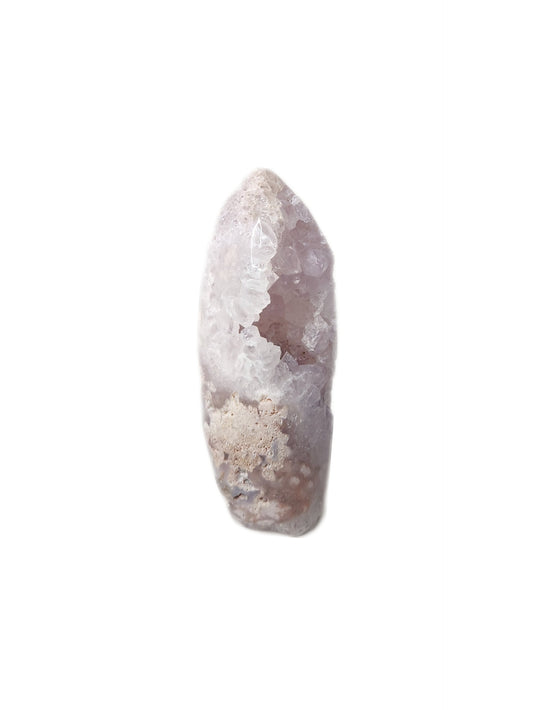Flower Agate Flame With Amethyst