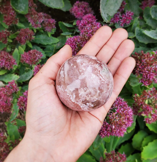 Flower Agate Sphere